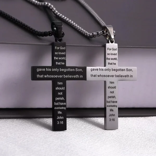 Stainless Steel Personalized Crosses Engraved Pendants Gold Plated Christ Pendant Wholesale