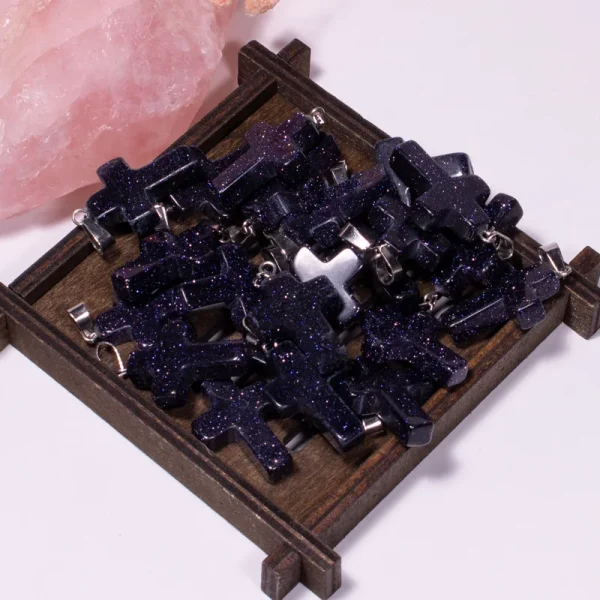 Catholic Exclusive Red Agate Pink Quartz Obsidian Crystal Pendant Necklace Natural Stone Craft Factory Wholesale Jewelry