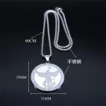 Mecrt Women's Medal Necklace with Stainless Steel Beads Chain St. Michael's Cathedral Religious Cross for Gift - Image 4