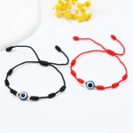 Explosive Devil's Eye Bracelet Turkish Blue Eye Bracelet Adjustable Red Rope Braided Devil's Eye Bracelet