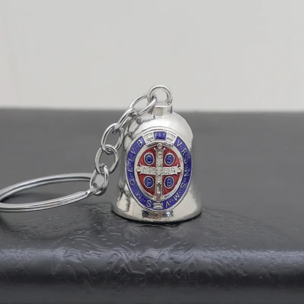 Vintage Small Metal Bell Guadalupe Pendant for Car Bag Decoration Jewelry Keychain Accessories