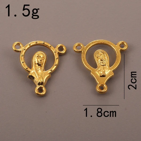 Catholic Commodity Accessories, Golden Triangle, Oval Tee Pendant, Retro Jewelry Pendant, Rosary Necklace Pendant.