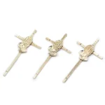 5.6*10.5cm Christian Hand Praryer Cross Gold Plated Jesus Cross