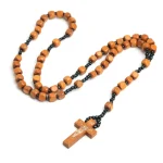 Catholic Rosaries Wholesale Rosary Beads for Men Women Necklace Christian Wooden Cross Religious Accessories Easter Gift - Image 3