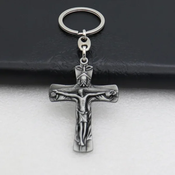 Wholesale and Retail Metal Jewelry Pendant Car Bag Keychain Cross Pendant Key Chain