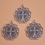 Metal Portrait Hollow Pendant Accessories St Benedict Medal Follower Shape St Benedict Medal - Image 3