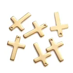 Stainless Steel Mini Size Solid Polished Cross Pendant Religious Cross Charms for Necklace Earring Bracelet Jewelry Making - Image 3