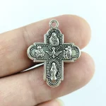 Catholic Cross Retro Christmas Crucifix Pendant Religious Style Alloy Jewelry DIY Accessories - Image 6