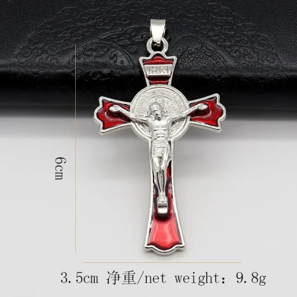 Mecrt Catholic Crucifix Beauty Necklace Keychain Pendant Fashionable Alloy Cross Shell Unisex Source Clothing Pendants C