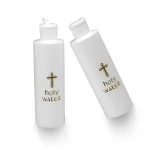 Plastic Cross Easter Flip Cover PE Holy Water Bottle 250ml Baptism Blessing Faith Prayer Eligious Celebration Ritual Crafts