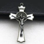 Mecrt Cross Jesus Pendant 7.5*4.5cm Church Catholic Christian Religion Saint Benedict Retro Cross INRI Multiple Colors Jewelry - Image 5