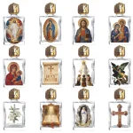 Religious Characters Square Holy Water Bottles UV Painted Patterns Theme of Orthodox Religious Saints - Image 5