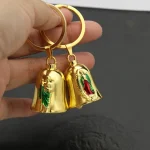 Vintage Small Metal Bell Guadalupe Pendant for Car Bag Decoration Jewelry Keychain Accessories - Image 2