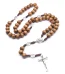 Mecrt Wooden Rosary 8mm Beads Catholic Religious Saint Virgin Mary Jewelry Christmas Gift Easter Church Prayer Beads Who