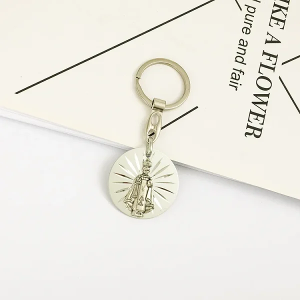 Catholic Virgin Mary Jesus Creative Jewelry Pendant Bag Keychain Zinc Alloy 3.7cm*3.7cm 4g Car Keychains