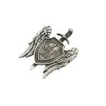 Christian Gothic QUIS UT DEUS Pendant Vintage Archangel Michael Shield Badge Decorative Jewelry Accessories Wholesale - Image 4