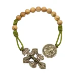 Catholic Religious 10mm Wooden Beads Pocket Rosary Fashion Charm Bracelets