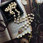 Support Custom Gold Cross Beads Rosary - Image 5