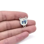 1.8*1.4cm Catholic Rosary Centerpiece Saint Sticker Small Size Epoxy Resin Center Medal - Image 4