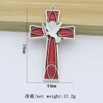 Metal Jewelry Car Keychain Pendant Mobile Phone Decoration Peace Dove and Cross Pendant Festival Gifts - Image 5