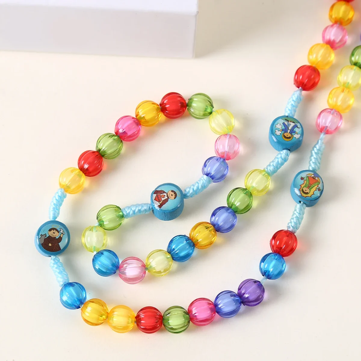 Rosary Beads Catholic Religious Children Necklace Christian Jesus Rosaries Holy Prayer Jewelry Knotted Rosary Supplies - Image 6