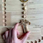 Wooden Rosary Board Children's Fun Toys Early Enlightenment Education Holy Father Holy Mother Catholic Church Gift - Image 3