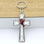 Metal Jewelry Car Keychain Pendant Mobile Phone Decoration Peace Dove and Cross Pendant Festival Gifts - Image 6