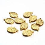 Mecrt Stainless Steel Virgin Mary Pendant Christian Catholic Holy Mother Charms Our Lady Accessories DIY Jewelry