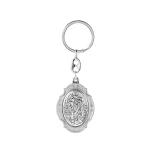 Catholic Patron Saint Travel Master Saint Keychain Pendant Zinc Alloy Ring Creative Communion Baptism Hanging Decorations