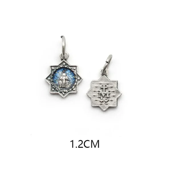 Mecrt Saint Mary Miraculous Medal Pendant Octangle Oval Round Silver Virgin Mary Medals Charms Pendants for Jewelry Acce