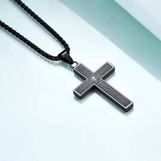 Catholic Cross Fashion Stainless Steel Men Women Religious Cross Necklace Jewelry for Men Women Religious Gift Wholesale