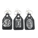 Wholesale Christian Keychain Catholic Church Holy Father Mother Jesus Promotional Keychains Accessory Custom Leather Ornament