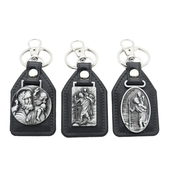 Wholesale Christian Keychain Catholic Church Holy Father Mother Jesus Promotional Keychains Accessory Custom Leather Orn