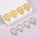 Alloy Virgin Mary Three Hole Connector DIY Necklace Rosary Jewelry Accessories - Image 2