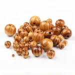 Natural Wood Beads Jewelry Accessories Pine Round Wooden Loose Beads DIY Handmade Chain Necklace Accessories