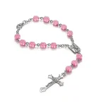 New Arrival Custom Christian Rosary Bracelet Rose Beads Fashion Charm Bracelets for Prayer