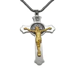 Mecrt Catholic Crucifix Beauty Necklace Keychain Pendant Fashionable Alloy Cross Shell Unisex Source Clothing Pendants Charms