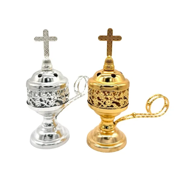 Mecrt Small Indoor Incense Burner Household Metal Alloy Exquisite East Sandalwood Charcoal Burner Wholesale