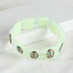 Hot Selling Catholic Cross Luminous Saint Image Religious Bracelet Resin Elastic Beaded Personalized Bracelet - Image 2