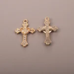 Simple Fashion Cross Alloy Inlaid Diamond Small Pendant DIY Bamboo Chain Sporty Unisex Necklace & Bracelet Accessories - Image 4