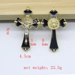Mecrt Religious Crucifix Cross Pendant Necklace Keychain Jewelry Sets Travel Souvenirs Crafts Gifts Fashion Car Accessories - Image 5