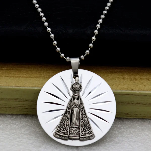 Catholic Jesus Pendant Metallic Fashion Personality Necklace Accessories Laser Craft Jewelry Necklace Pendant