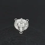 Mecrt Religious Catholic Durable Alloy Rosary Connector Accessory Vintage Silver Maria Pendant Necklace Hanging Source - Image 4