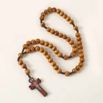 Catholic Sublimation Rosaries Gothic Chaplet Religious Crucifix for Rosary 10mm Pine Beads Order Rosaries From China Wholesale - Image 3