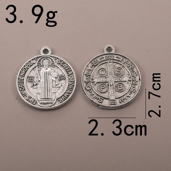Hot-Selling Religious Catholic Cross Pendant Necklace Antique Silver Plated Zinc Alloy DIY Jewelry for Wedding Party &am