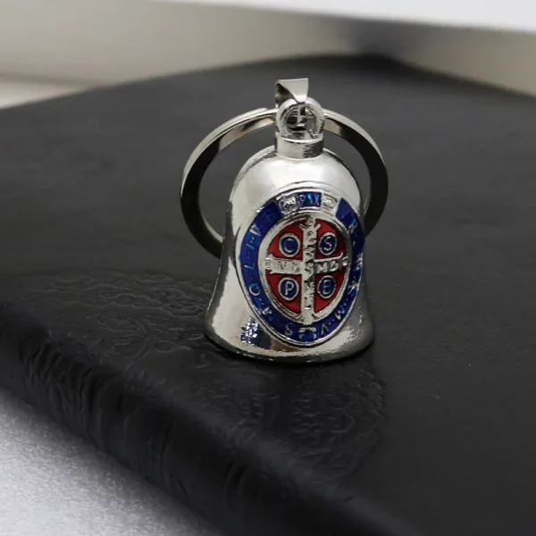 Vintage Small Metal Bell Guadalupe Pendant for Car Bag Decoration Jewelry Keychain Accessories