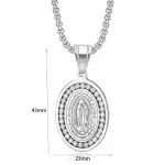 Virgin Mary 18K Gold-Plated Stainless Steel Necklace Cross-Border Popular Jewelry Christian - Image 2