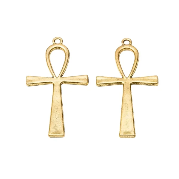Retro Catholic Metal Cross Pendant Bronze Pendant Jewelry for Jewelry Making DIY Antique Big Ankh Cross Charms Wholesale