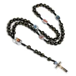 Christmas Exquisite Ornaments Rosary Religious Cross Hand-Knitted Plastic 8mm Beads Christ Catholic Church Jewelry Necklaces - Image 5