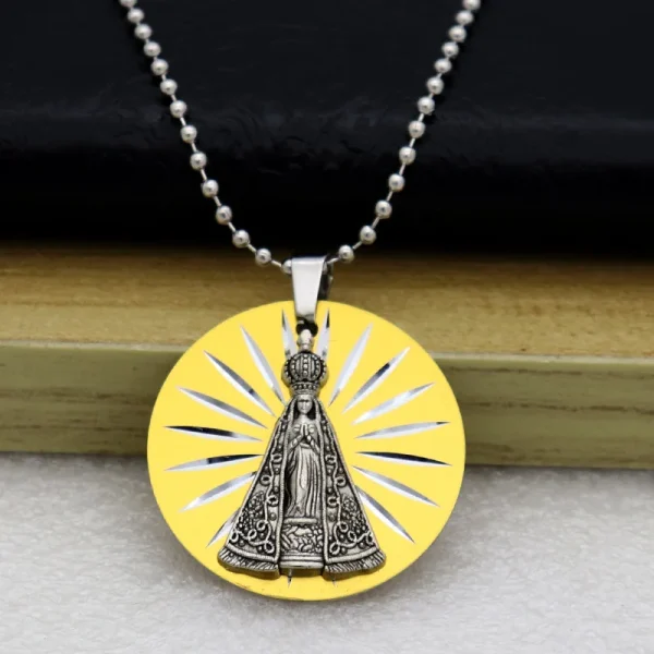 Catholic Jesus Pendant Metallic Fashion Personality Necklace Accessories Laser Craft Jewelry Necklace Pendant